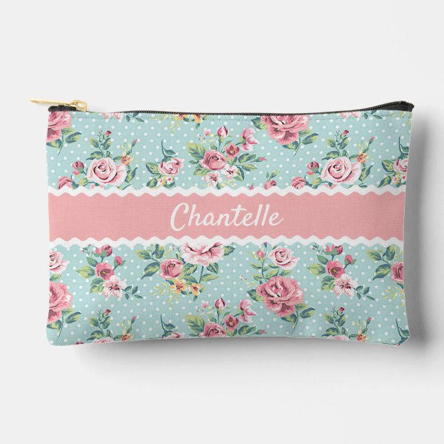Pochette À Accessoires Motif Rose rose rose rose rose rose pâle (Recto)