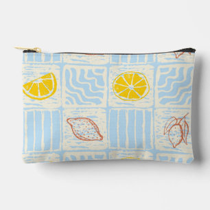 Pochette À Accessoires Motif sans couture de style amalfi avec des citron