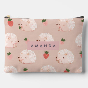 Pochette À Accessoires Motif sucré et fraise personnalisé