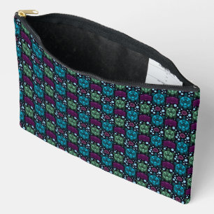 Pochette À Accessoires Motif Tortue de Mer & Fleur de Lotus 