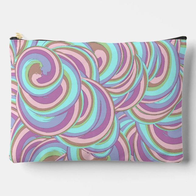 Pochette À Accessoires Multicolor Swirls Pattern Large (Recto)