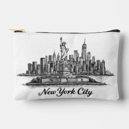Pochette À Accessoires New York City Skyline Line Art Illustration
