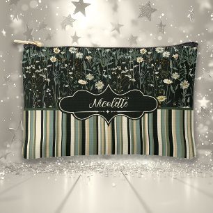 Pochette À Accessoires Nicolette Dark Daisy Floral Strié