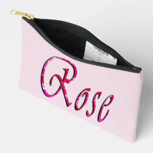 Pochette À Accessoires Nom de fille Rose,