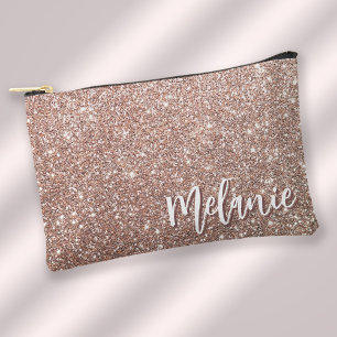 Pochette À Accessoires Nom du monogramme Elegant Rose moderne Parties sci