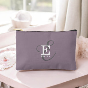 Pochette À Accessoires Nom élégant unique et typographie de monogramme vi