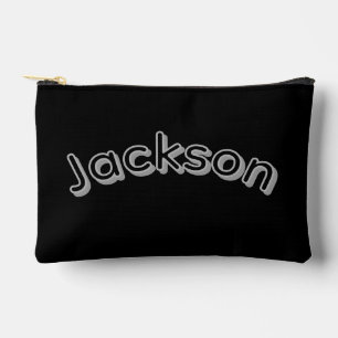 Pochette À Accessoires Nom Jackson Noir Et Gris,
