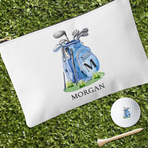 Pochette À Accessoires Nom Monogramme Bleu Golf