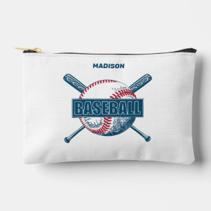 Pochette À Accessoires Nom personnalisé Baseball