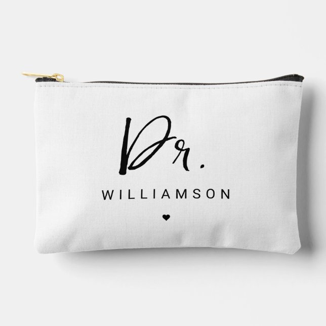 Pochette À Accessoires Nom personnalisé Dr Minimalist Doctor (Recto)