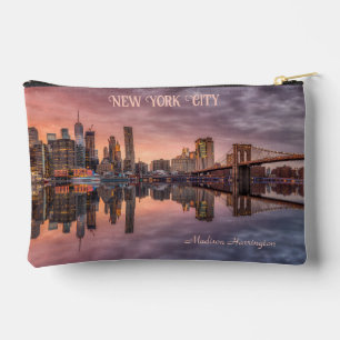Pochette À Accessoires Nom personnalisé New York City Skyline