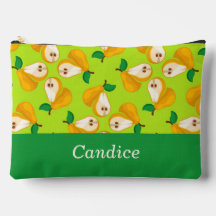 Nom personnalisé perles orange sur vert