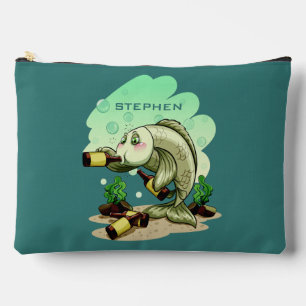 Pochette À Accessoires Nom personnalisé Poisson de boisson