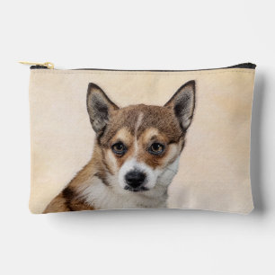 Pochette À Accessoires Norvégien Lundehund Peinture Original Chien Art