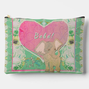 Pochette À Accessoires Nouveau Baby Gear avec Coeurs Eléphants Imprimer C