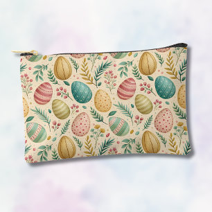 Pochette À Accessoires Œufs de Pâques vintage avec bourgeons floraux