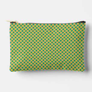 Pochette À Accessoires Or jaune avec pois verts émeraude STaylor