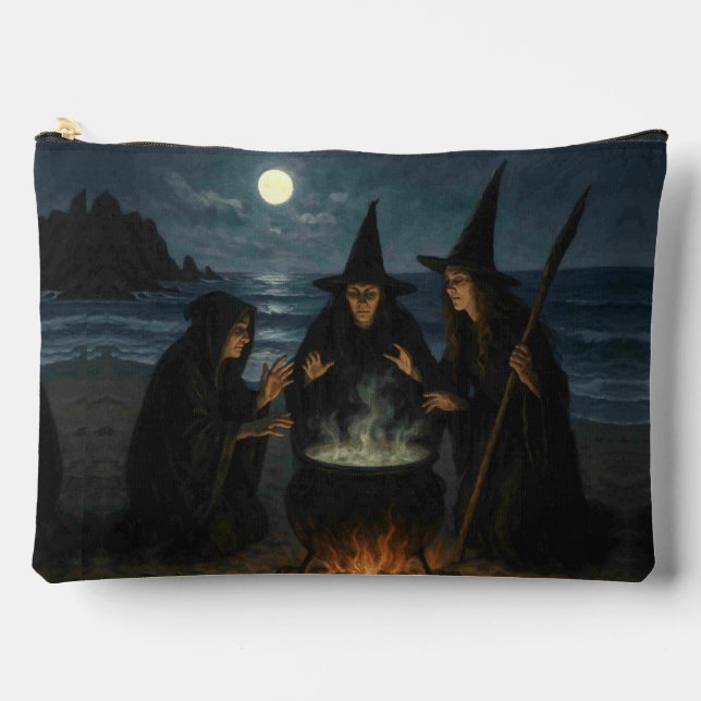 Pochette À Accessoires Orange Halloween Witch (Recto)