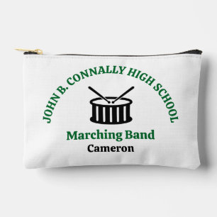 Pochette À Accessoires Orchestre d'école secondaire verte personnalisé