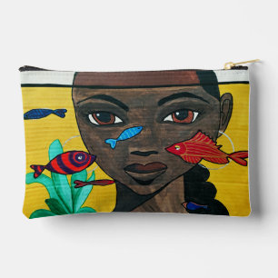 Pochette À Accessoires Où les pensées nagent Art de femme noire Afrocen