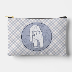 Pochette À Accessoires Ours polaire sur la peinture sur glace Art origina