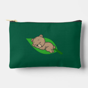 Pochette À Accessoires Ours sur une petite feuille
