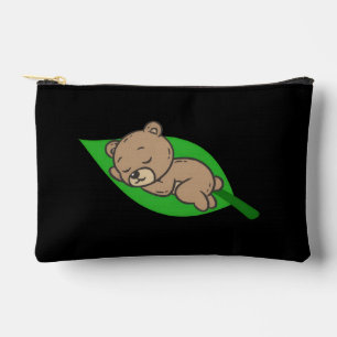 Pochette À Accessoires Ours sur une petite feuille
