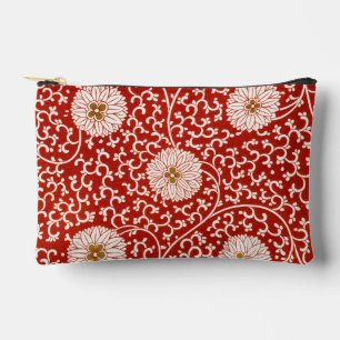 Pochette À Accessoires Owen Jones Ornement Chinois Fleurs Rouges et Blanc