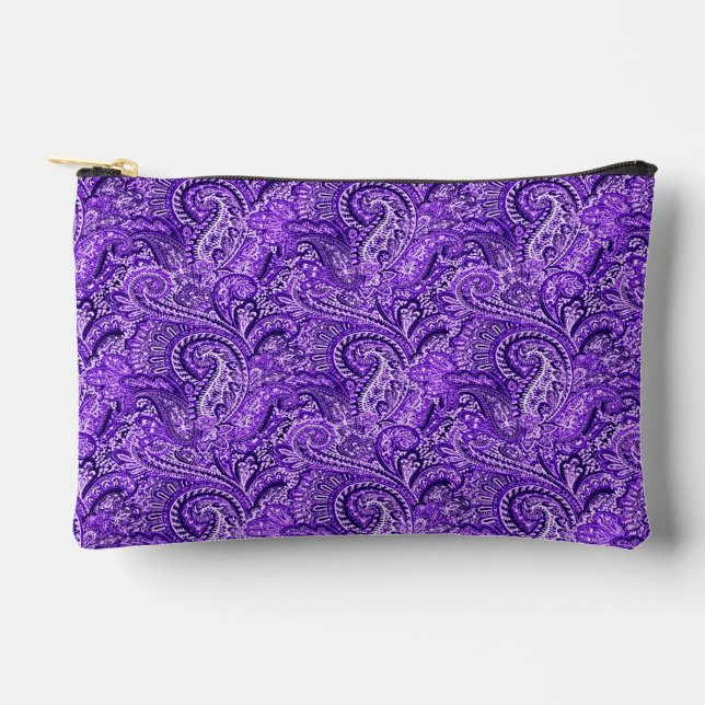 Pochette À Accessoires Paisley violet vibrant (Recto)