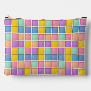 Pochette À Accessoires Panneau de grille géométrique coloré