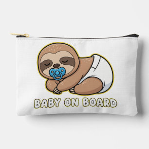 Pochette À Accessoires Panneau de voiture "Bébé paresseux mignon endormi 