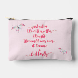Pochette À Accessoires Papillon - Luttes pour la vie - Citation Inspirati
