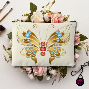 Pochette À Accessoires Papillon Orné d'Or