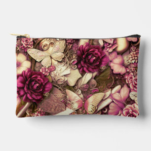 Pochette À Accessoires Papillons De Collage Décoratifs Et Petits Rose