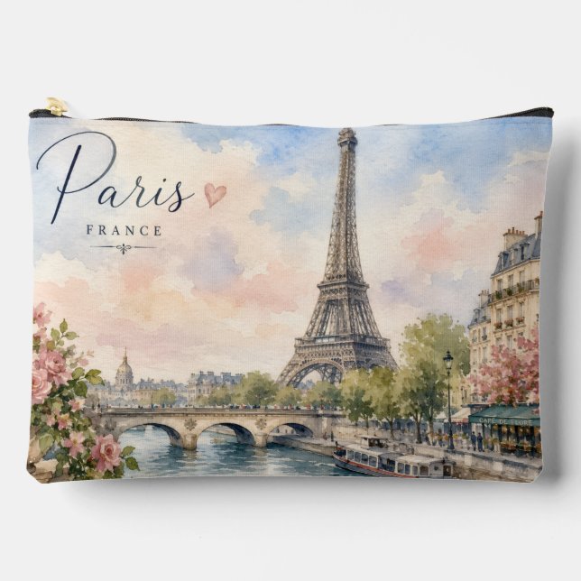 Pochette À Accessoires Paris France Tour Eiffel rivière seine  (Recto)