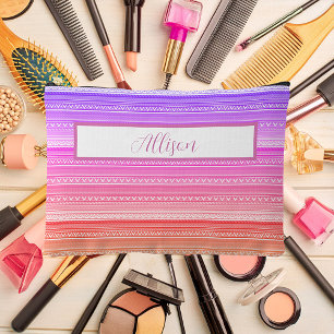 Pochette À Accessoires Pastel arc-en-ciel aztèque motif personnalisé