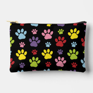 Pochette À Accessoires Paws Colorés, Motif Paw, Empreintes de pattes, Paw