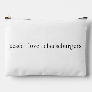 Pochette À Accessoires Peace Love Cheeseburgers