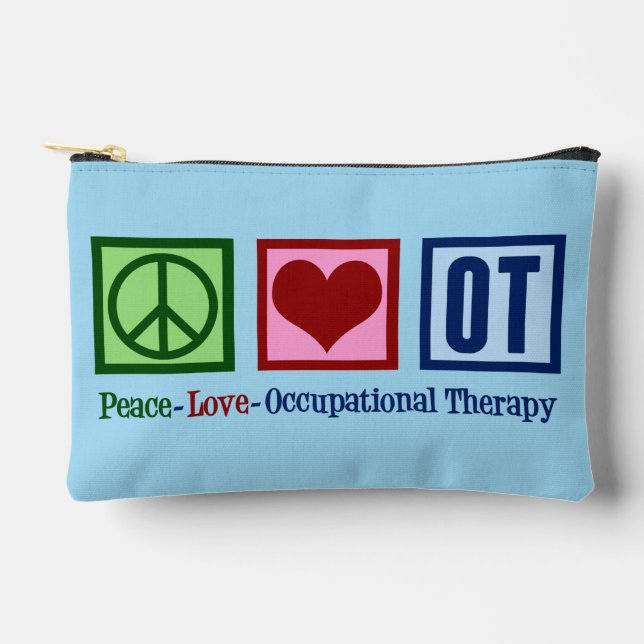 Pochette À Accessoires Peace Love OT ergothérapie (Recto)