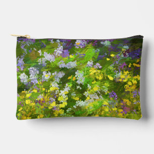 Pochette À Accessoires Peinture à l'impasto de fleurs sauvages Œuvre d'ar