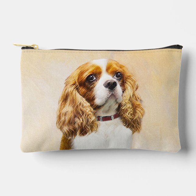 Pochette À Accessoires Peinture d'art de chien de Cavalier King Charles S (Recto)