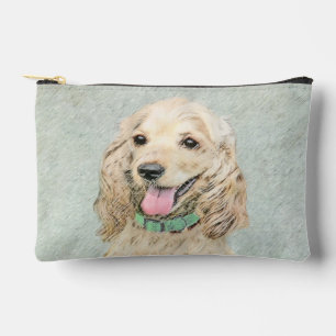 Pochette À Accessoires Peinture de Cocker Spaniel Buff Or Art Original de
