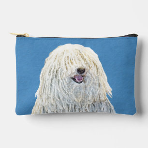 Pochette À Accessoires Peinture de Puli Crème Blanche Mignonne Art Canin