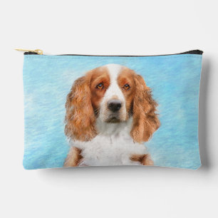 Pochette À Accessoires Peinture de Springer Spaniel Gallois, Art Original