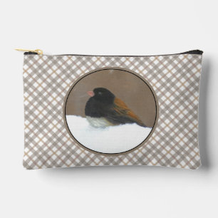 Pochette À Accessoires Peinture hivernale Junco foncée Art original