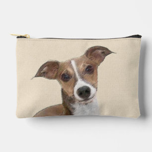 Pochette À Accessoires Peinture Lévrier Italien Sable Art Canin Original