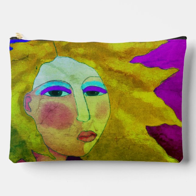 Pochette À Accessoires Peinture numérique Abstraite d'une femme (Recto)