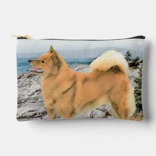 Pochette À Accessoires Peinture originale de bord de mer Spitz finlandais