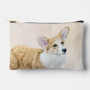 Pochette À Accessoires Pembroke Welsh Corgi Peinture Rouge Original Chien