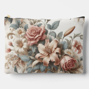 Pochette À Accessoires Perfection florale ancienne légère